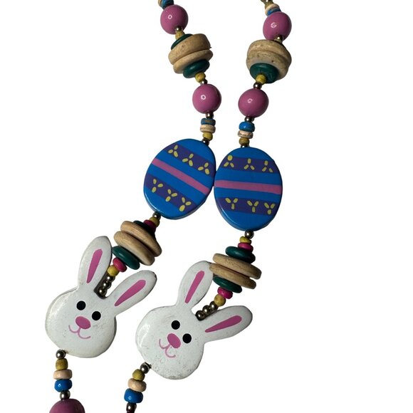 Easter Egg Bunny Rabbit Y2K Colorful Necklace - Picture 7 of 14